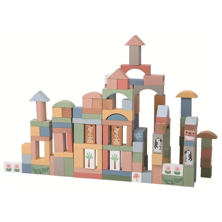 2Kids Toys Safari kostky se zvířátky 120 ks