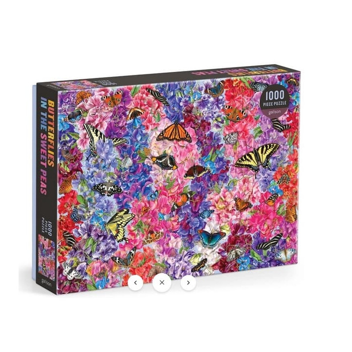 Galison Puzzle Motýli v sladkých hrášcích 1000 dílků