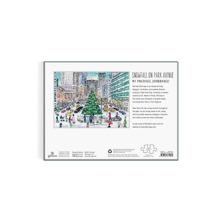 Galison Michael Storrings Sněžení na Park Avenue 1000 dílků