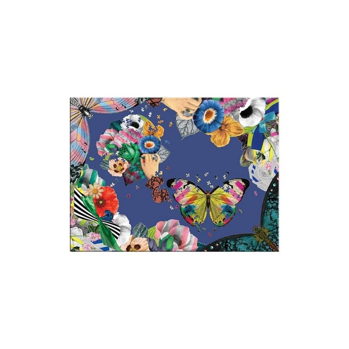 Galison Tvarové puzzle Christian Lacroix Motýl a Kytice v sadě