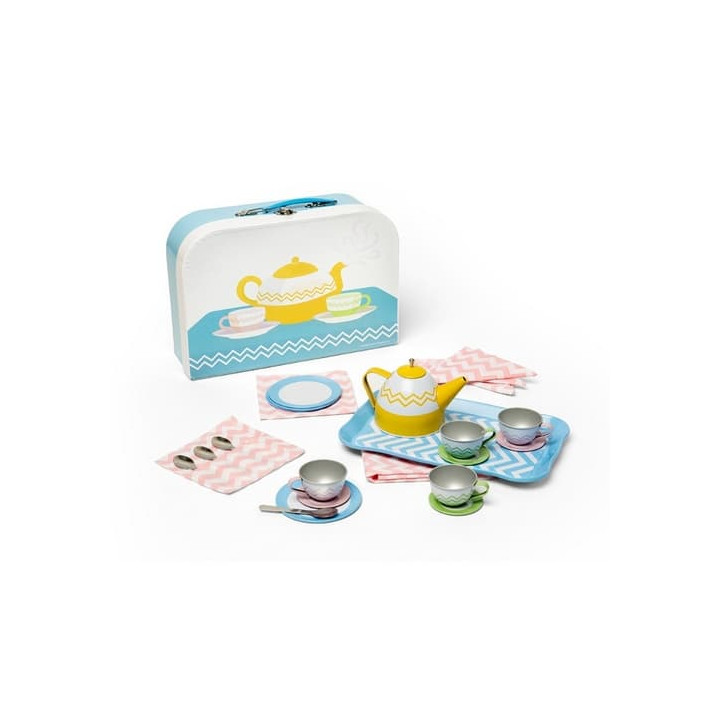 Bigjigs Toys Čajová souprava v kufříku