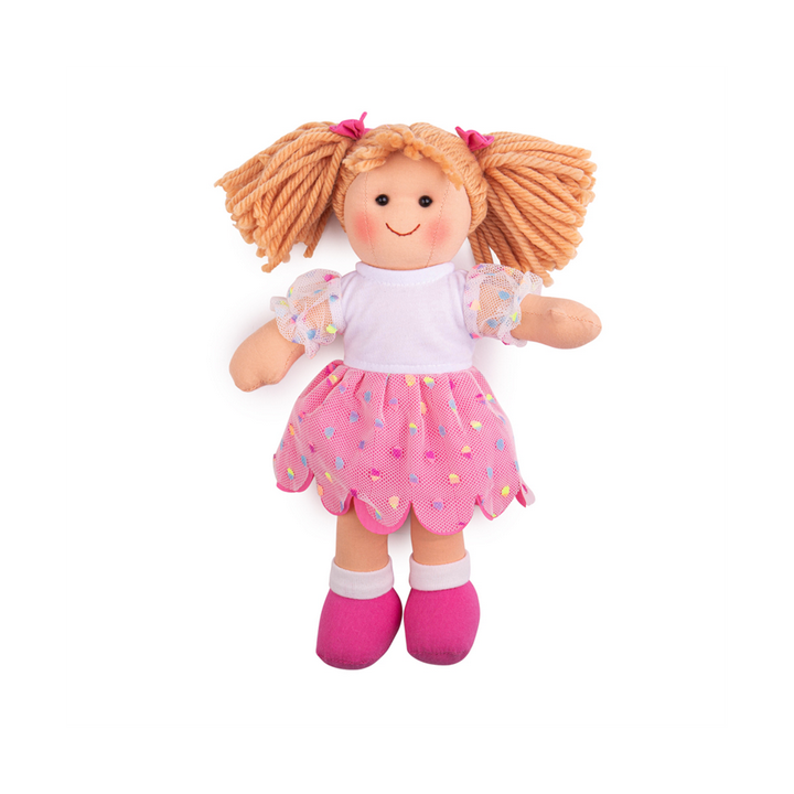 Bigjigs Toys Látková panenka Darcie 28 cm