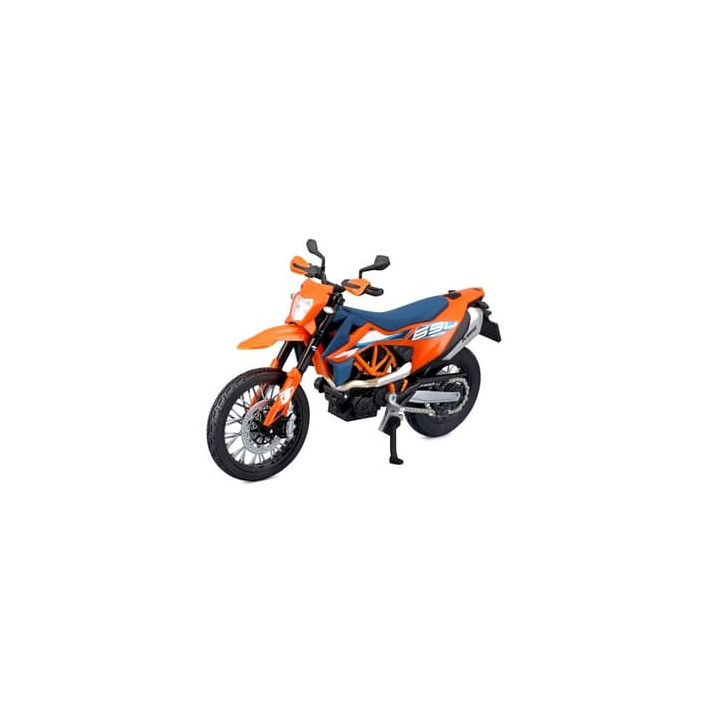 Maisto - Motocykl se stojánkem, 2023 KTM 690 SMC R, oranžovo-modrá, 1:12