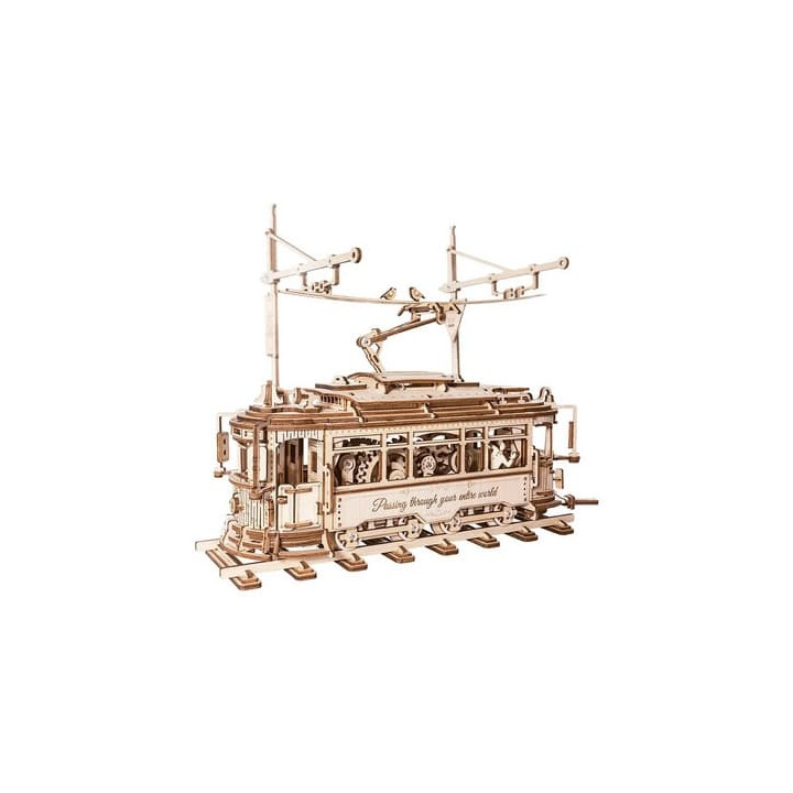 RoboTime 3D dřevěné mechanické puzzle Tramvaj