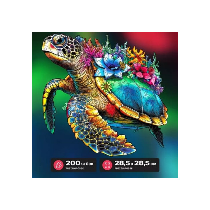 EscapeWelt Dřevěné puzzle Želva 200 dílků
