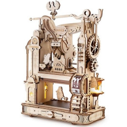 RoboTime 3D dřevěné mechanické puzzle Tiskařský lis