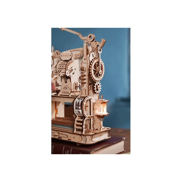 RoboTime 3D dřevěné mechanické puzzle Tiskařský lis