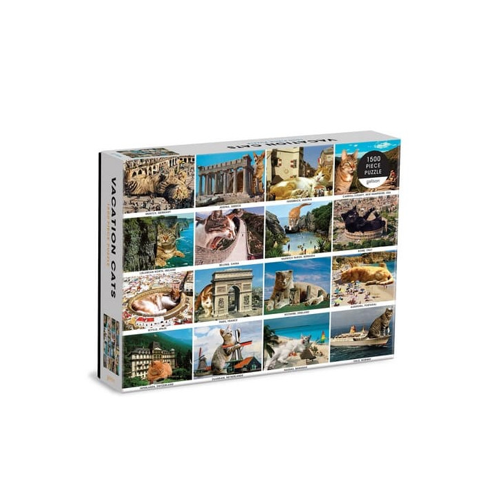Galison Puzzle Kočky na prázdninách 1500 dílků
