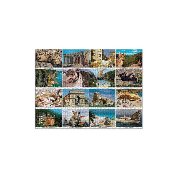 Galison Puzzle Kočky na prázdninách 1500 dílků