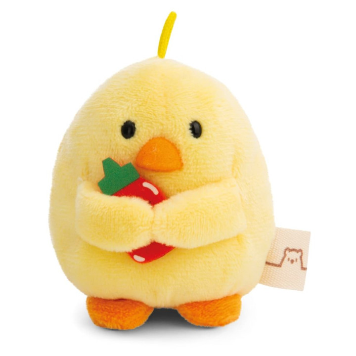 NICI plyš MyMochi Kuře Tschieps 8 cm v kostýmu kuřecí stehýnko a chilli om.,set dár.b. 8,5x6,5x10cm