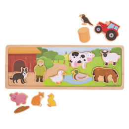 Bigjigs Toys magnetické puzzle farma
