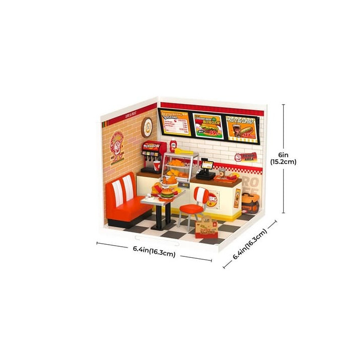 RoboTime Miniatura domečku Restaurace Mňam, mňam burger