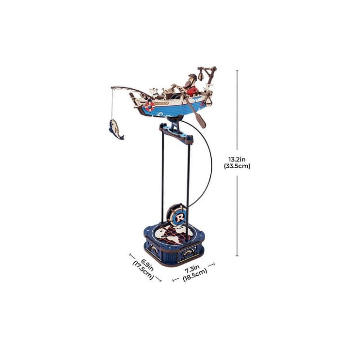 RoboTime 3D mechanická skládačka Rybářská loď s kyvadlem