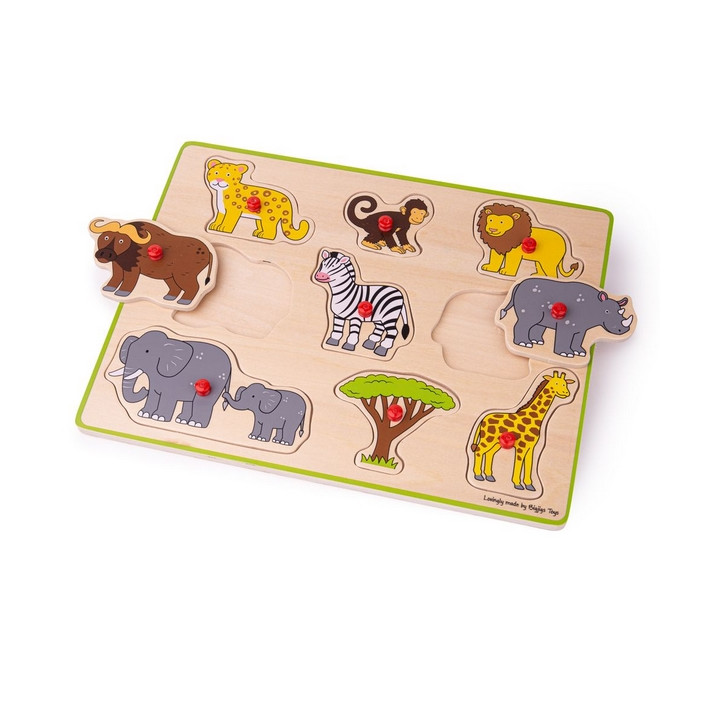 Bigjigs Toys Vkládací puzzle safari
