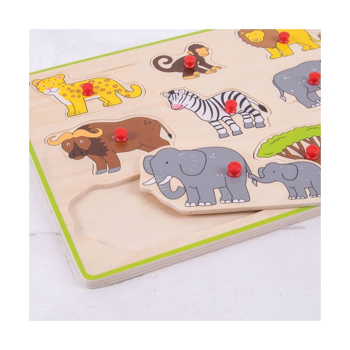Bigjigs Toys Vkládací puzzle safari