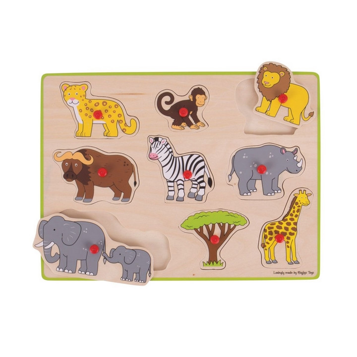 Bigjigs Toys Vkládací puzzle safari