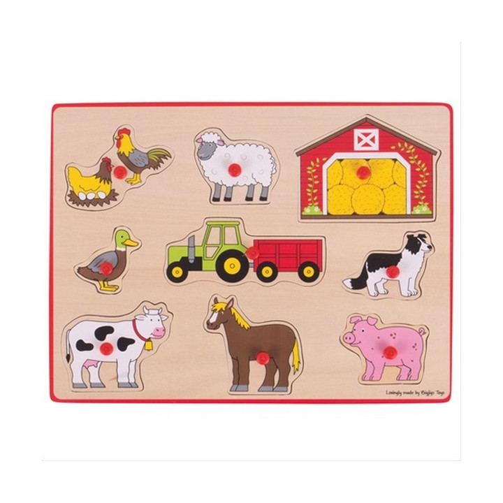 Bigjigs Toys Vkládací puzzle Farmářský statek