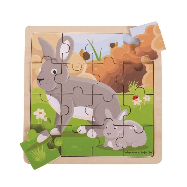 Bigjigs Toys puzzle - Králík s králíčkem