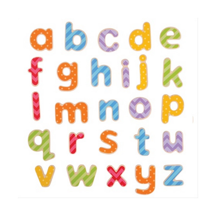 Bigjigs Toys Magnetická barevná abeceda (malá písmena)