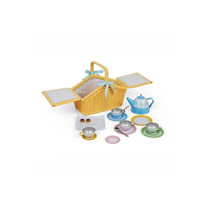 Bigjigs Toys Pikniková sada v košíku