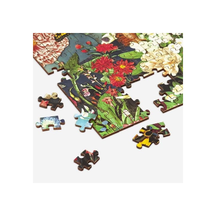 Galison Dřevěné puzzle zahrada motýlů 144 dílků