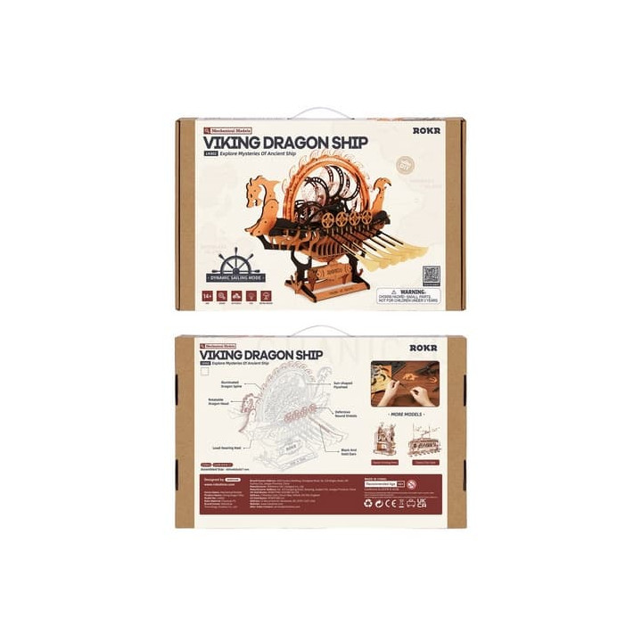RoboTime 3D dřevěná skládačka Vikinská dračí loď