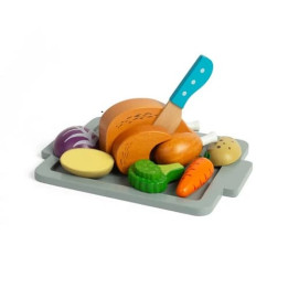 Bigjigs Toys Sada Pečené kuře se zeleninou