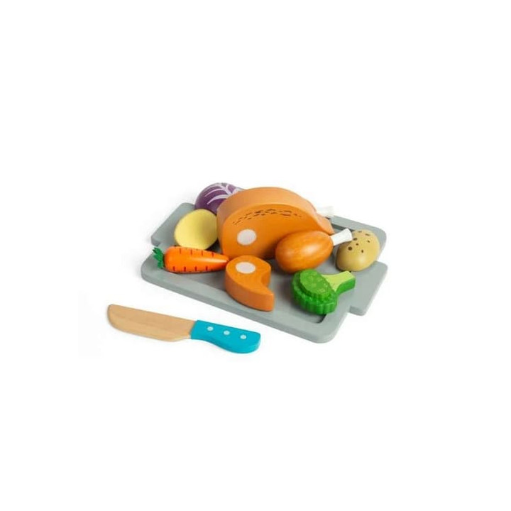 Bigjigs Toys Sada Pečené kuře se zeleninou