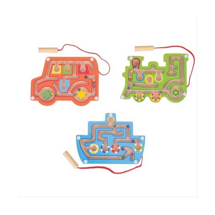 Bigjigs Toys Dřevěný magnetický labyrint