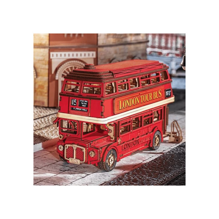 RoboTime 3D dřevěná skládačka Londýnský double-decker