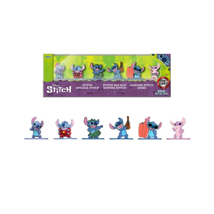 Stitch Kovové sběratelské nanofigurky sada 6 ks