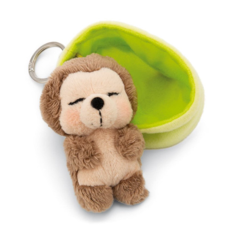 NICI klíčenka spící Ježek 12 cm, světle zelený košík, GREEN