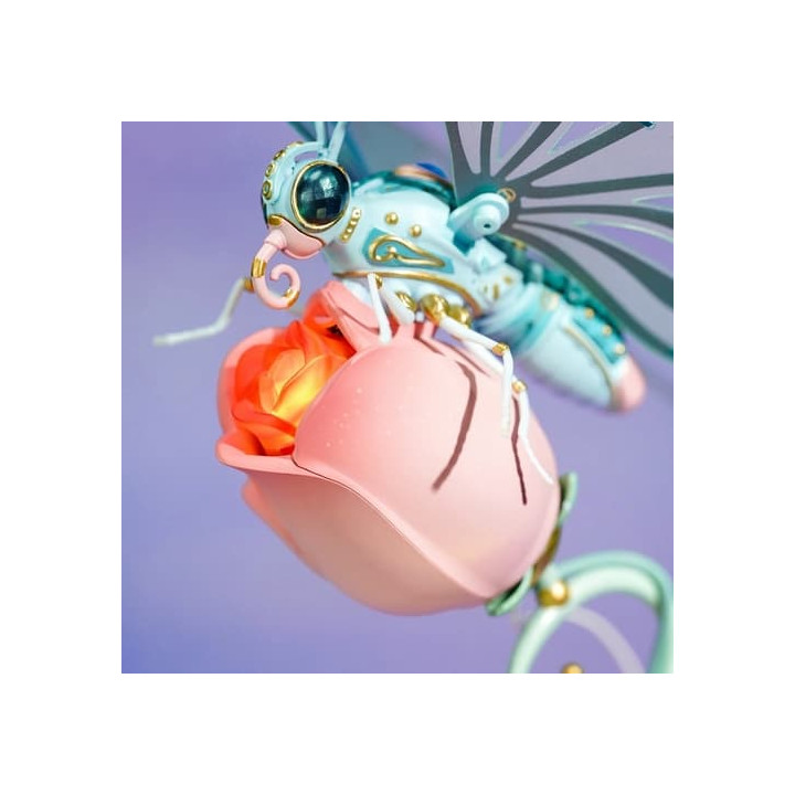 RoboTime 3D mechanická skládačka Růžový motýl