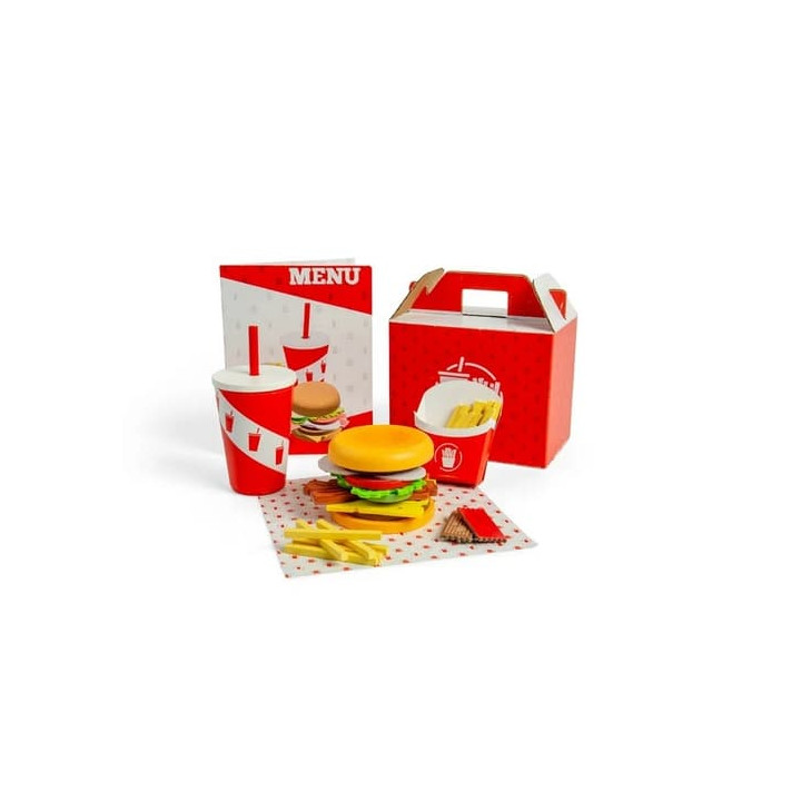 Bigjigs Toys Sada Burger a hranolky