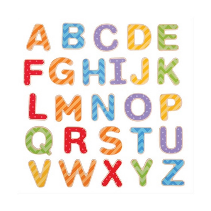 Bigjigs Toys Magnetická barevná abeceda (velká písmena)