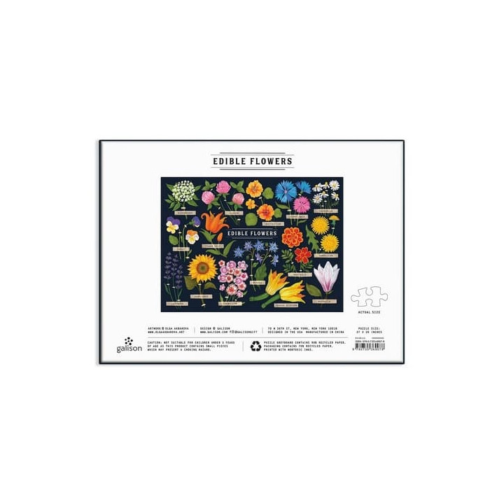 Galison Puzzle Jedlé květy 1000 dílků