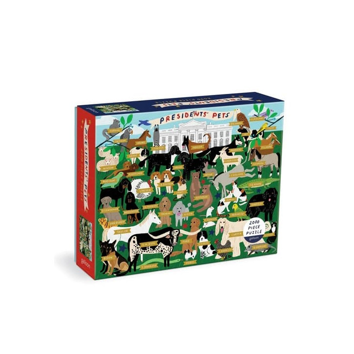 Galison Puzzle Prezidentští mazlíčci 2000 dílků