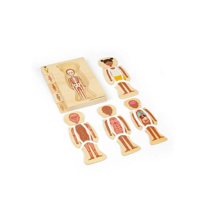 Bigjigs Toys Dřevěné puzzle Anatomie dívka