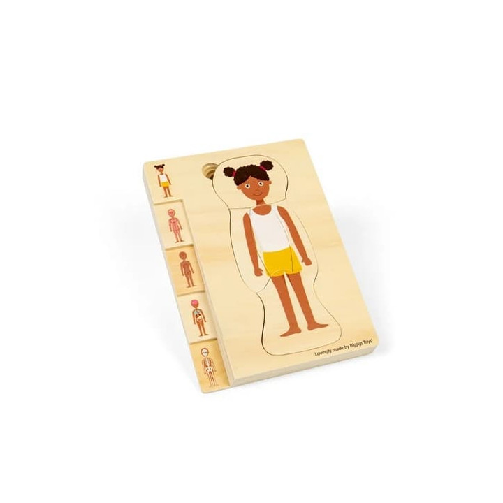 Bigjigs Toys Dřevěné puzzle Anatomie dívka