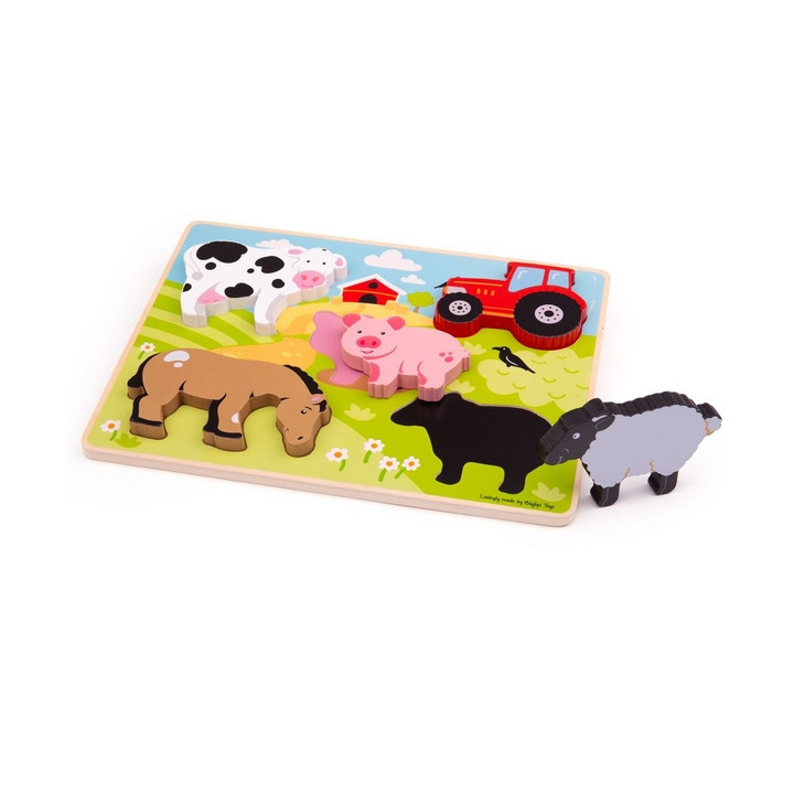 Bigjigs Toys Vkládací puzzle farma