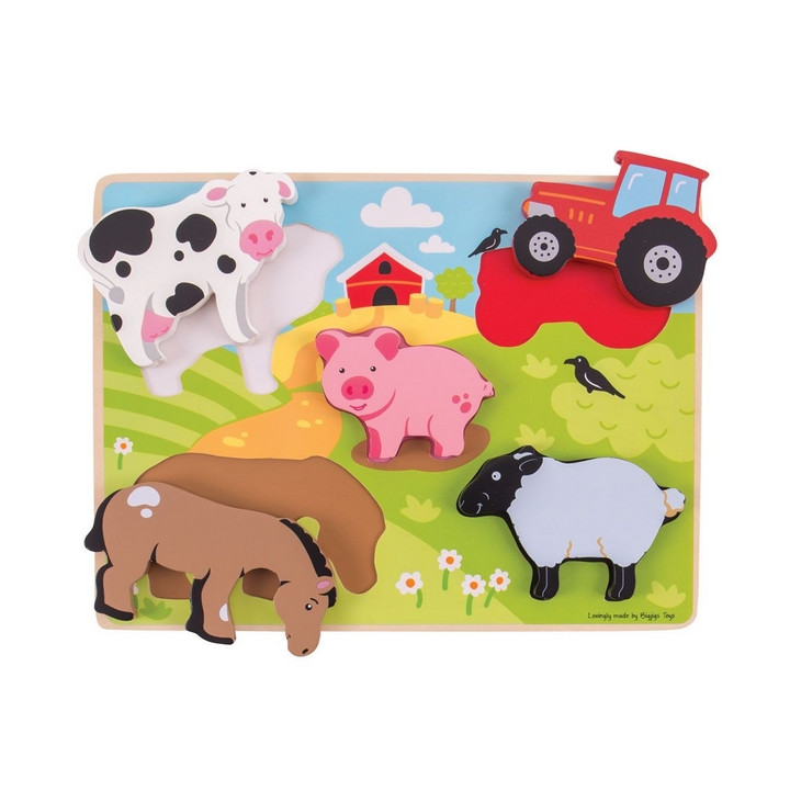 Bigjigs Toys Vkládací puzzle farma