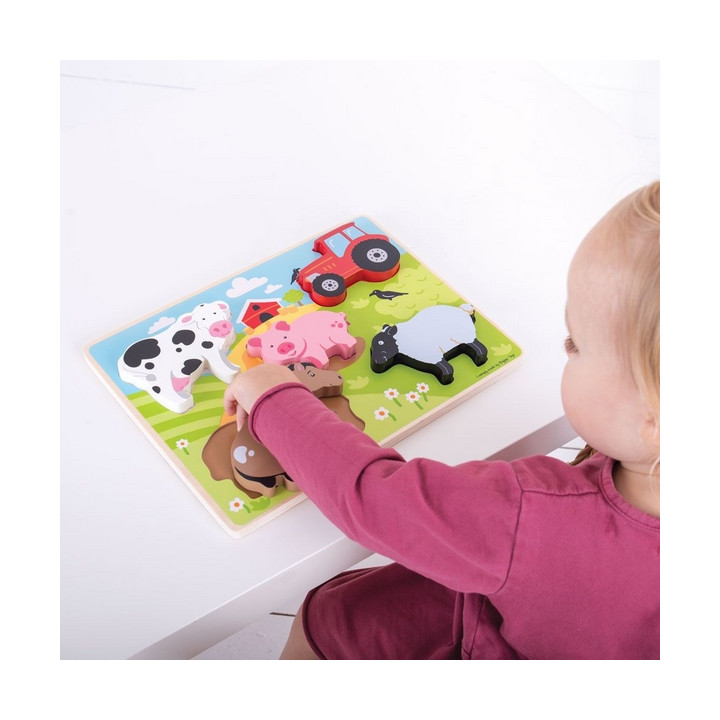 Bigjigs Toys Vkládací puzzle farma