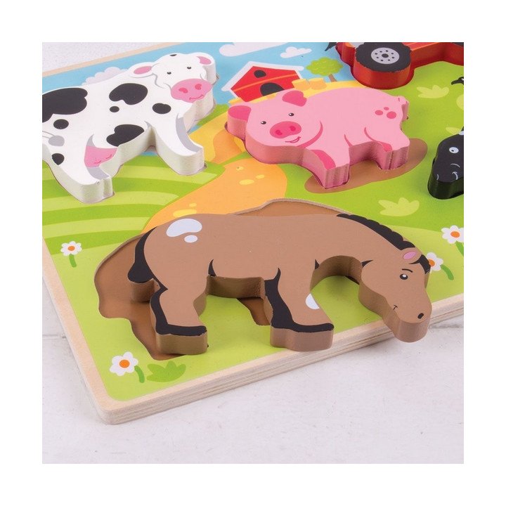Bigjigs Toys Vkládací puzzle farma