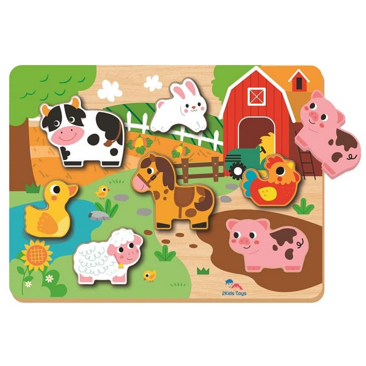 2Kids Toys Vkládací puzzle Farma