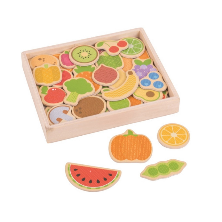 Bigjigs Toys Magnetky ovoce a zelenina