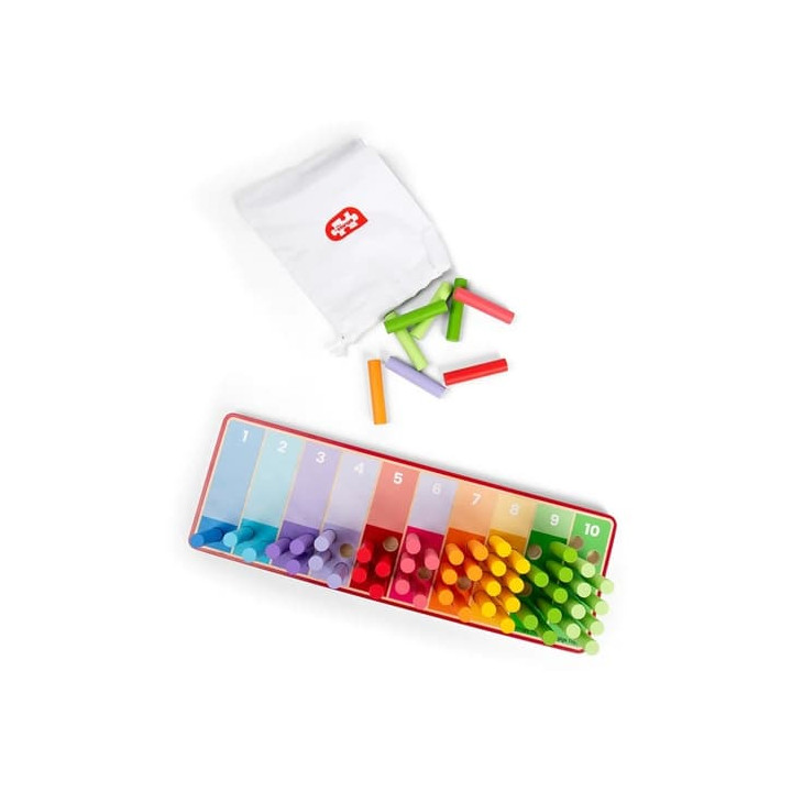 Bigjigs Toys Duhové počítací tyčinky