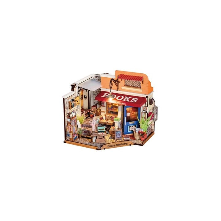 RoboTime Miniatura domečku Knihkupectví na rohu