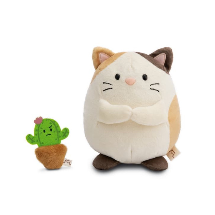 NICI plyš MyMochi Kočička Angy 16cm s kaktusem v dárkovém balení, 11x12x6,5cm