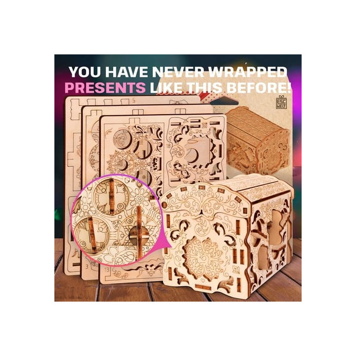 EscapeWelt Dřevěný hlavolam Secret Treasure Box