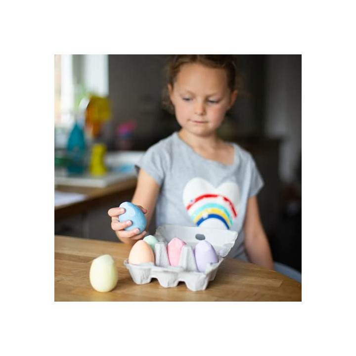 Bigjigs Toys Sada barevných kříd ve tvaru vejce 6 ks